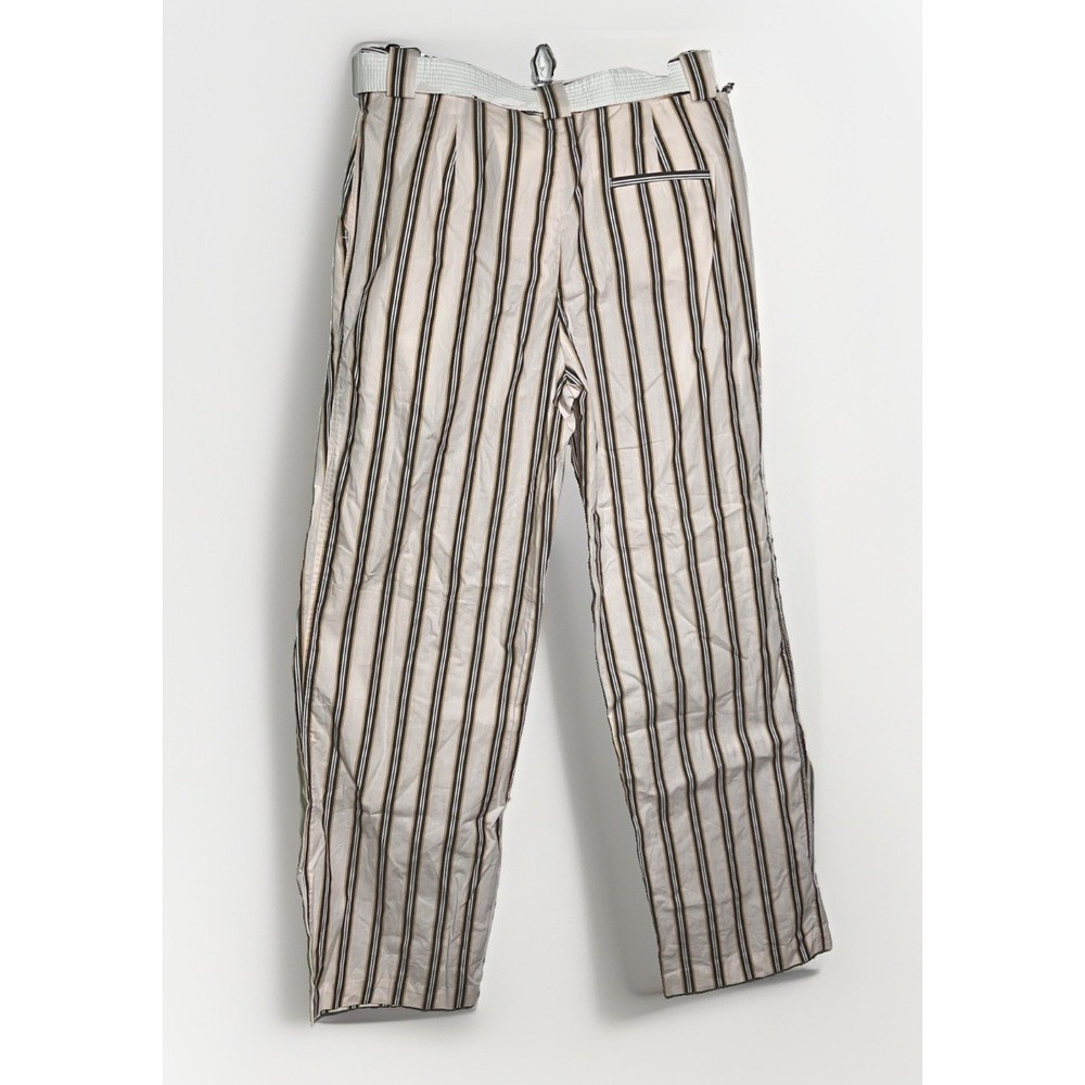 L'ACADEMIE NWT The Raylee Pant Pink Baron Striped Wide Leg Belted Womens Size L - Picture 7 of 10